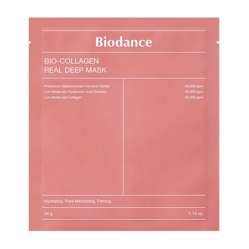 BIODANCE Bio-Collagen Real Deep Mask 34g * 4pcs, Hydrating & Firming Overnight Mask