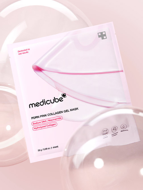 MEDICUBE PDRN Pink Collagen Gel Mask 28g * 4pcs, Skin Elasticity & Deep Hydration