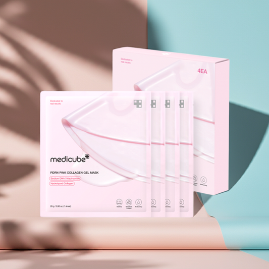 MEDICUBE PDRN Pink Collagen Gel Mask 28g * 4pcs, Skin Elasticity & Deep Hydration